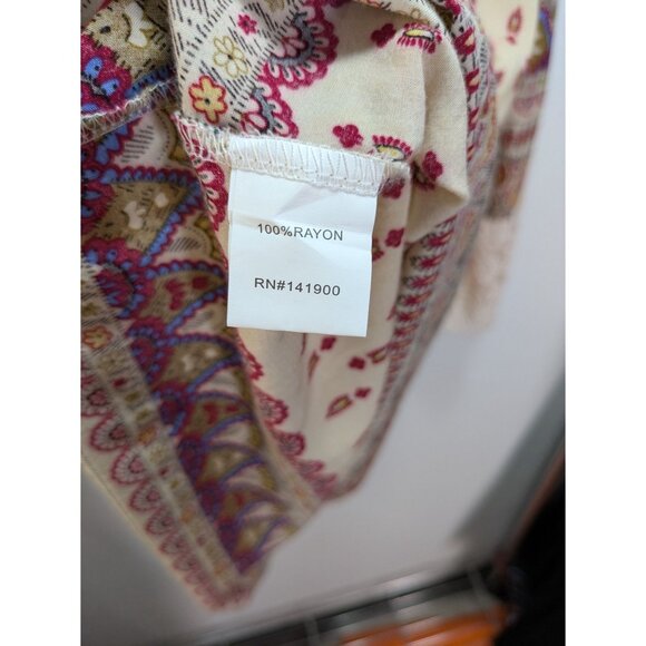 Velzera Women’s Bohemian Lace Floral Multi-Color Tunic Dress Size M - Picture 8 of 10